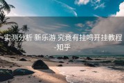  实测分析 新乐游 究竟有挂吗开挂教程-知乎