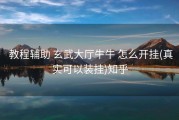  教程辅助 玄武大厅牛牛 怎么开挂(真实可以装挂)知乎