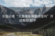实测必看“天游捕鱼有透视挂吗”开挂教程-知乎
