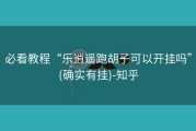 必看教程“乐逍遥跑胡子可以开挂吗”(确实有挂)-知乎