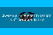 家攻略分享“中至吉安王炸有没有透视挂”确实可以开挂-知乎