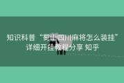 知识科普“蜀山四川麻将怎么装挂”详细开挂教程分享 知乎