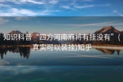 知识科普“四方河南麻将有挂没有”(真实可以装挂)知乎