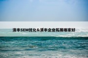 清丰SEM优化&amp;清丰企业拓展哪家好