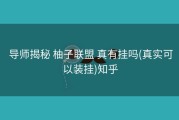  导师揭秘 柚子联盟 真有挂吗(真实可以装挂)知乎
