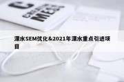 溧水SEM优化&amp;2021年溧水重点引进项目