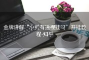 金牌讲解“小贰有透视挂吗”开挂教程-知乎