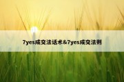 7yes成交法话术&amp;7yes成交法则