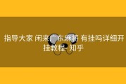  指导大家 闲来广东麻将 有挂吗详细开挂教程- 知乎