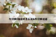 牛仔裤t恤话术怎么说&amp;牛仔裤话语