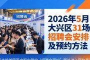 2026年5月大兴区31场招聘会安排及预约方法