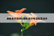 刷脸支付话术&amp;刷脸支付电话销售话术