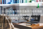 2025年西安市鄠邑区春风行动专场招聘会：138家企业提供6000余岗位，涵盖机械制造、商贸服务等行业