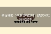 教程辅助“牛总管有挂吗”(真实可以装挂)知乎