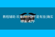  教程辅助 欢喜麻将 是不是有挂(确实有挂)-知乎