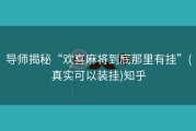 导师揭秘“欢喜麻将到底那里有挂”(真实可以装挂)知乎