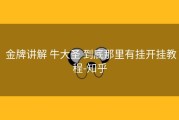  金牌讲解 牛大圣 到底那里有挂开挂教程-知乎