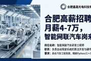 合肥高薪招聘！月薪4-7万，智能网联汽车岗来袭