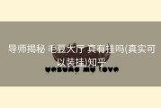  导师揭秘 毛豆大厅 真有挂吗(真实可以装挂)知乎
