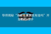 导师揭秘“海螺互娱到底有挂吗”开挂教程-知乎