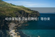 40余家知名企业招聘啦！等你来