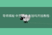 导师揭秘 中至横峰 有挂吗开挂教程-知乎