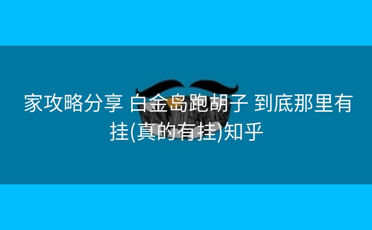 家攻略分享 白金岛跑胡子 到底那里有挂(真的有挂)知乎 家攻略分享 白金岛跑胡子 到底那里有挂(真的有挂)知乎