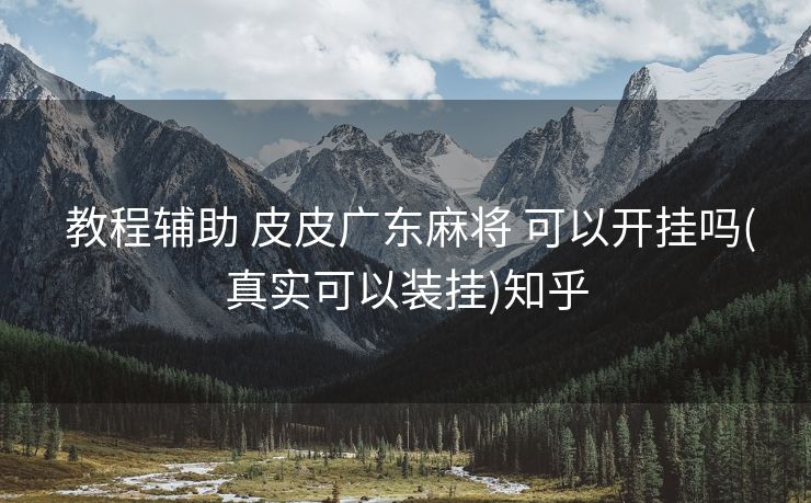 教程辅助 皮皮广东麻将 可以开挂吗(真实可以装挂)知乎