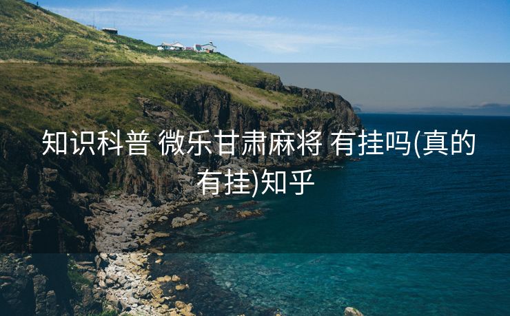  知识科普 微乐甘肃麻将 有挂吗(真的有挂)知乎