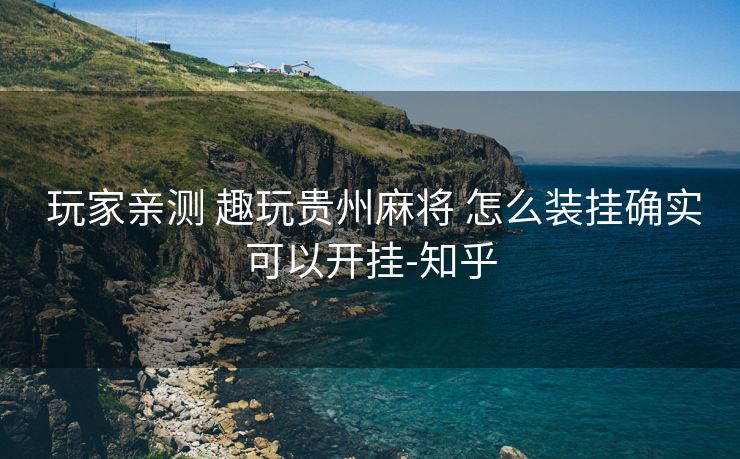  玩家亲测 趣玩贵州麻将 怎么装挂确实可以开挂-知乎