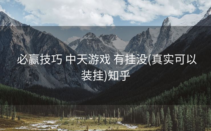  必赢技巧 中天游戏 有挂没(真实可以装挂)知乎