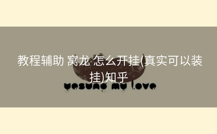 教程辅助 窝龙 怎么开挂(真实可以装挂)知乎