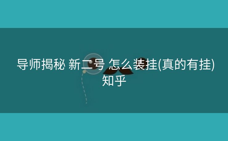  导师揭秘 新二号 怎么装挂(真的有挂)知乎