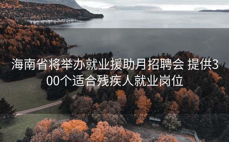 海南省将举办就业援助月招聘会 提供300个适合残疾人就业岗位