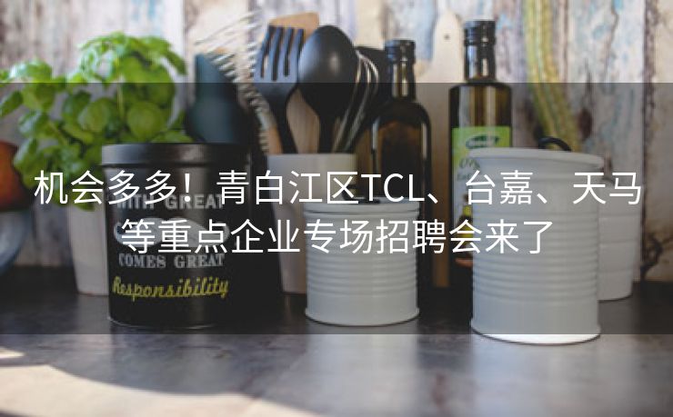 机会多多！青白江区TCL、台嘉、天马等重点企业专场招聘会来了