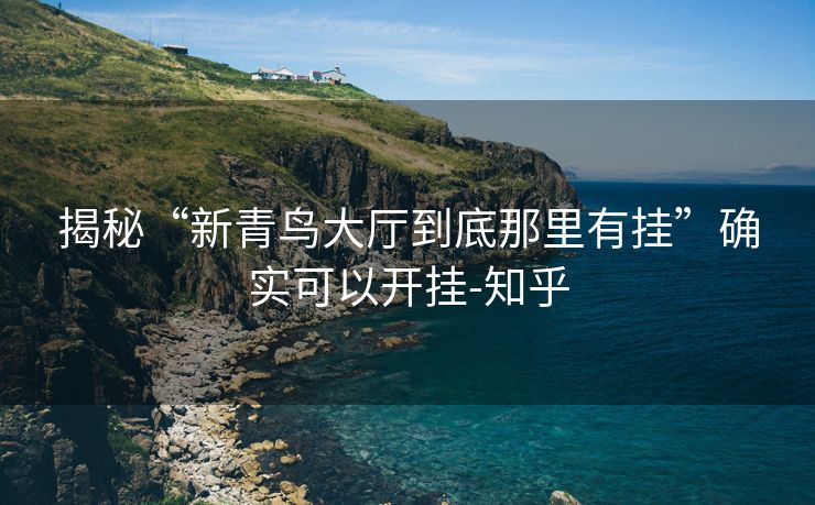 揭秘“新青鸟大厅到底那里有挂”确实可以开挂-知乎 揭秘“新青鸟大厅到底那里有挂”确实可以开挂-知乎