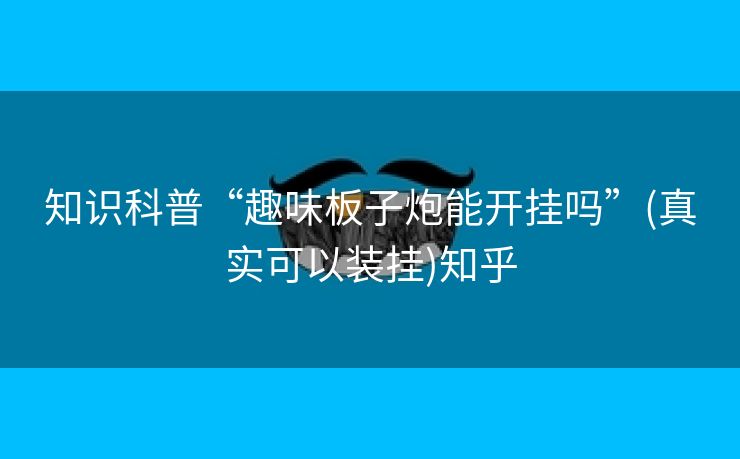 知识科普“趣味板子炮能开挂吗”(真实可以装挂)知乎 知识科普“趣味板子炮能开挂吗”(真实可以装挂)知乎