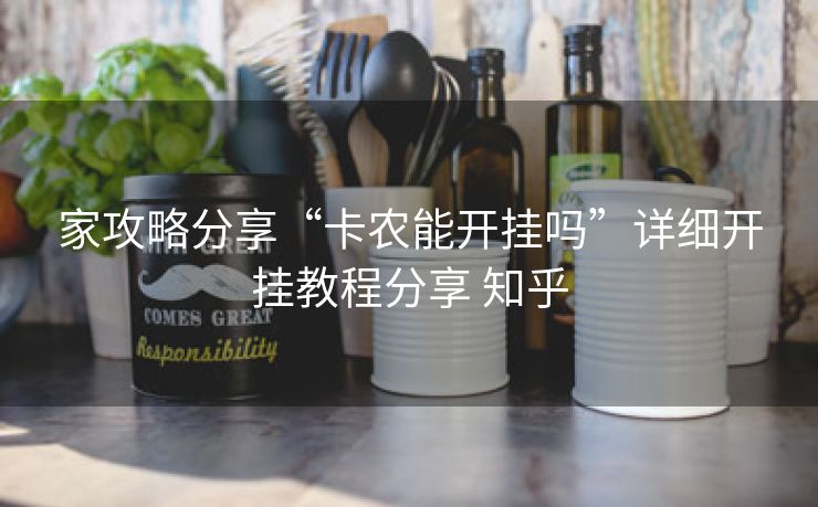 家攻略分享“卡农能开挂吗”详细开挂教程分享 知乎 家攻略分享“卡农能开挂吗”详细开挂教程分享 知乎