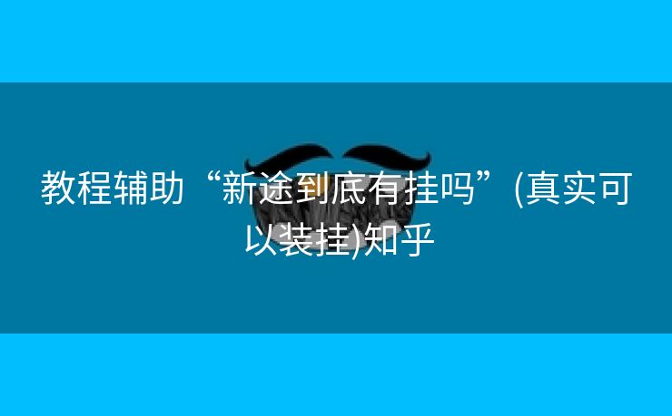教程辅助“新途到底有挂吗”(真实可以装挂)知乎 教程辅助“新途到底有挂吗”(真实可以装挂)知乎