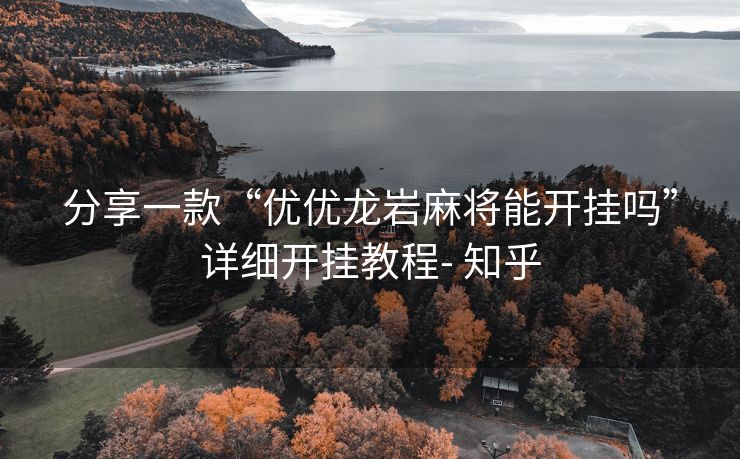 分享一款“优优龙岩麻将能开挂吗”详细开挂教程- 知乎