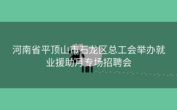 河南省平顶山市石龙区总工会举办就业援助月专场招聘会