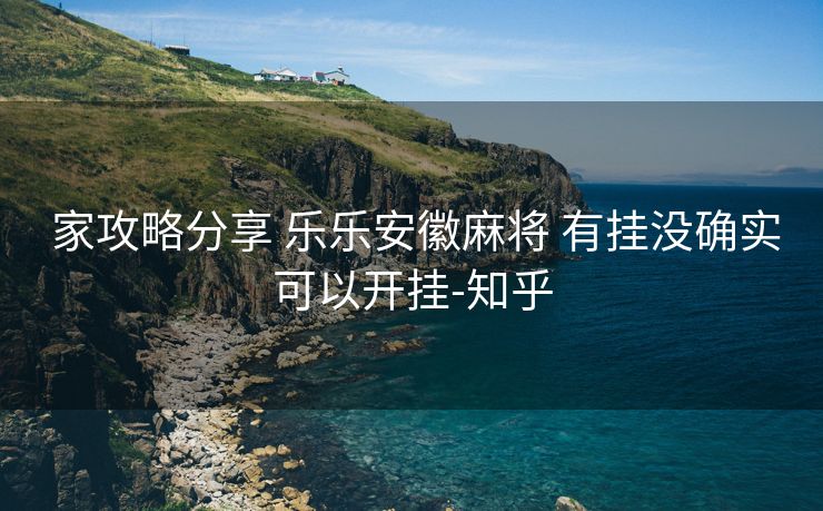  家攻略分享 乐乐安徽麻将 有挂没确实可以开挂-知乎