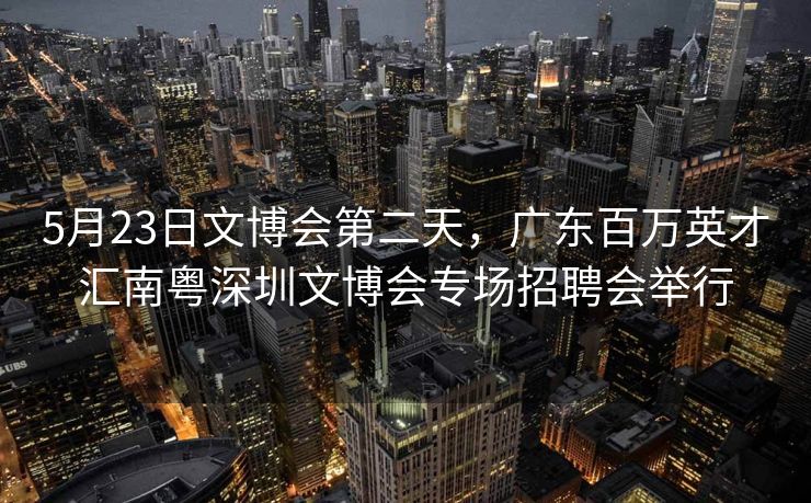 5月23日文博会第二天，广东百万英才汇南粤深圳文博会专场招聘会举行