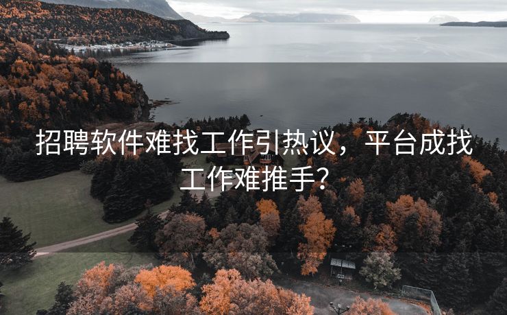 招聘软件难找工作引热议，平台成找工作难推手？