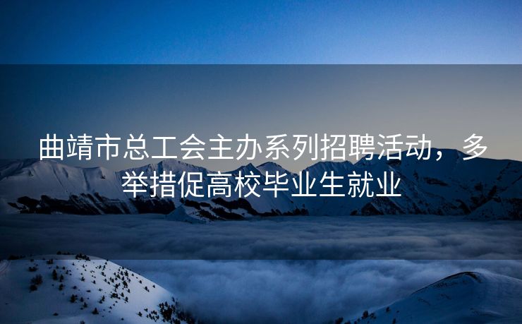 曲靖市总工会主办系列招聘活动，多举措促高校毕业生就业