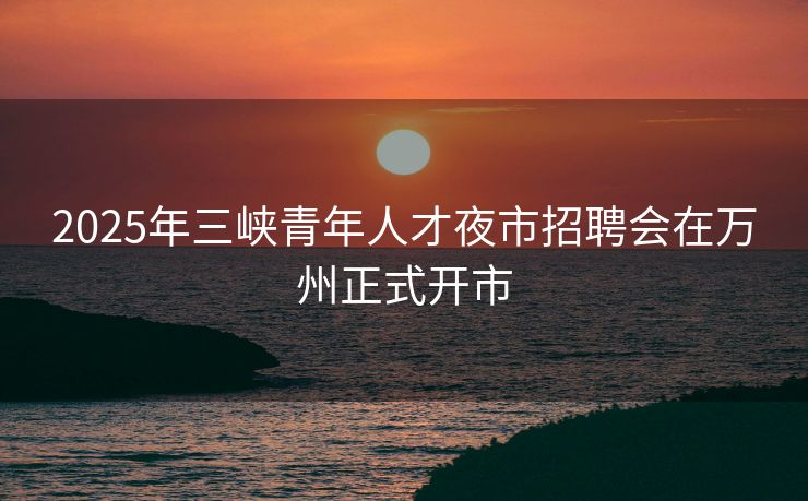 2025年三峡青年人才夜市招聘会在万州正式开市