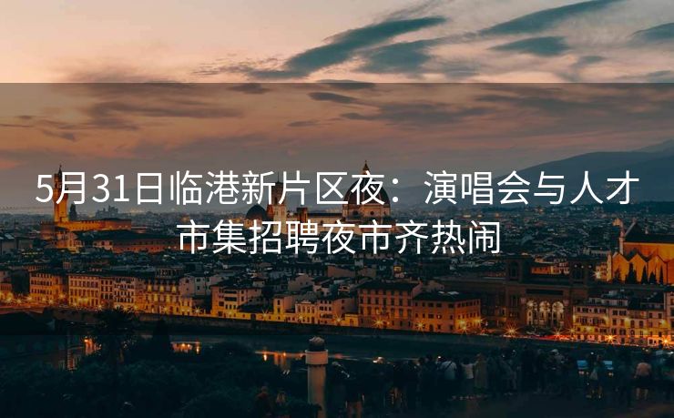 5月31日临港新片区夜：演唱会与人才市集招聘夜市齐热闹