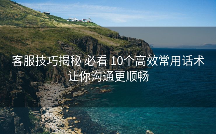客服技巧揭秘 必看 10个高效常用话术让你沟通更顺畅 客服技巧揭秘 必看 10个高效常用话术让你沟通更顺畅
