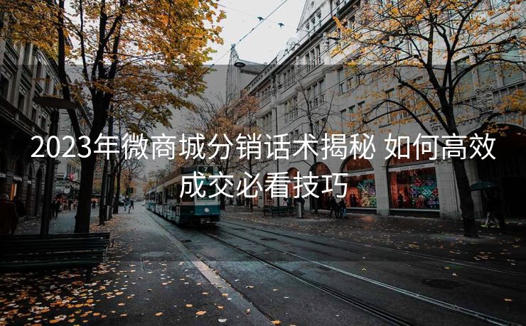 2023年微商城分销话术揭秘 如何高效成交必看技巧