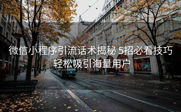 微信小程序引流话术揭秘 5招必看技巧 轻松吸引海量用户